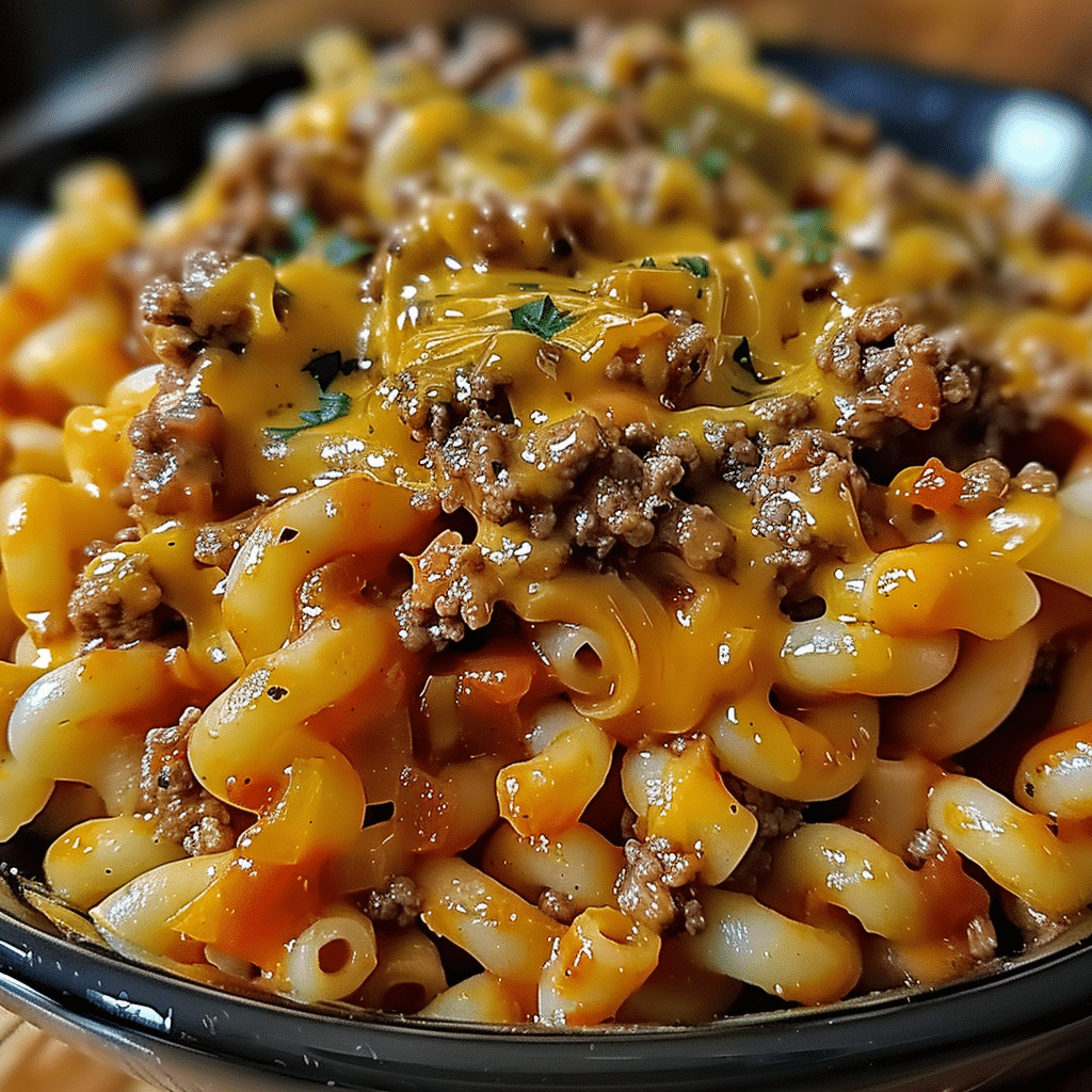 Cheesy Sloppy Cheeseburger Pasta