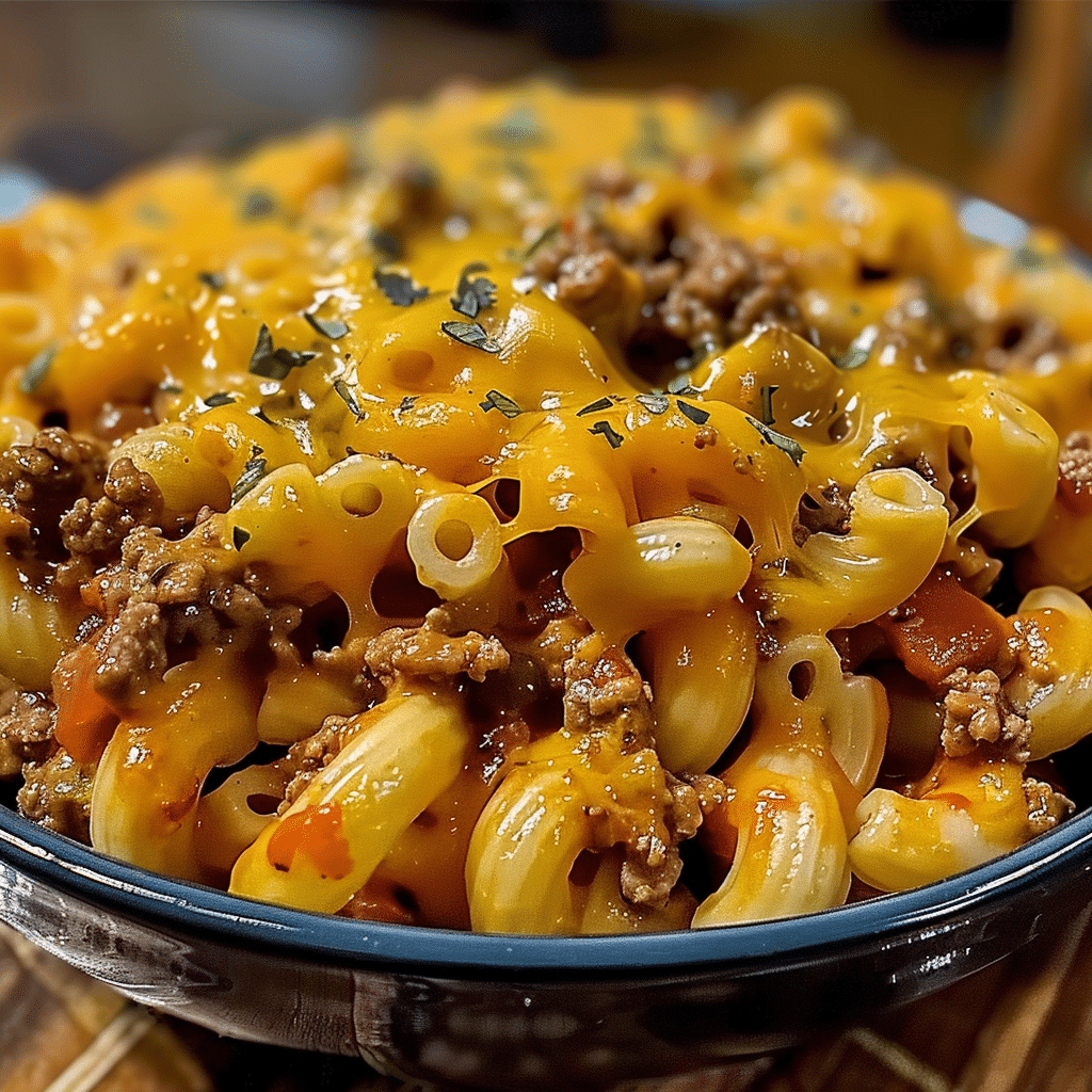 Cheesy Sloppy Cheeseburger Pasta 1