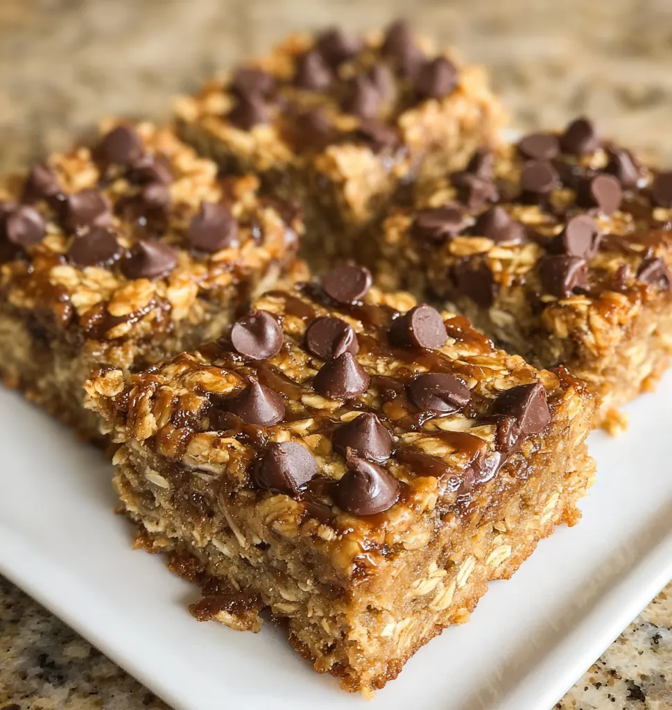 4 Ingredient Banana Oatmeal Bars