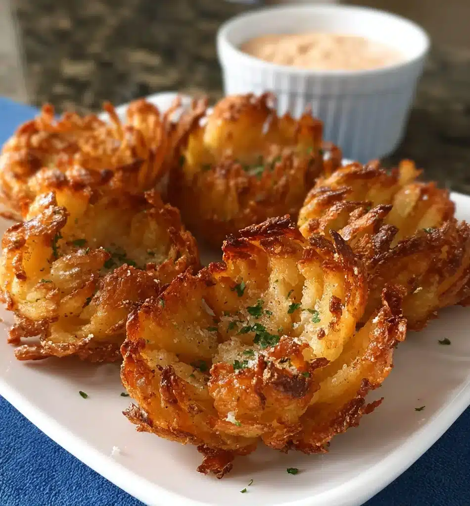 Air Fryer Crispy Mini Blooming Onions