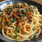 Caramelized Onion Pasta with Chili Oil e1763828618889