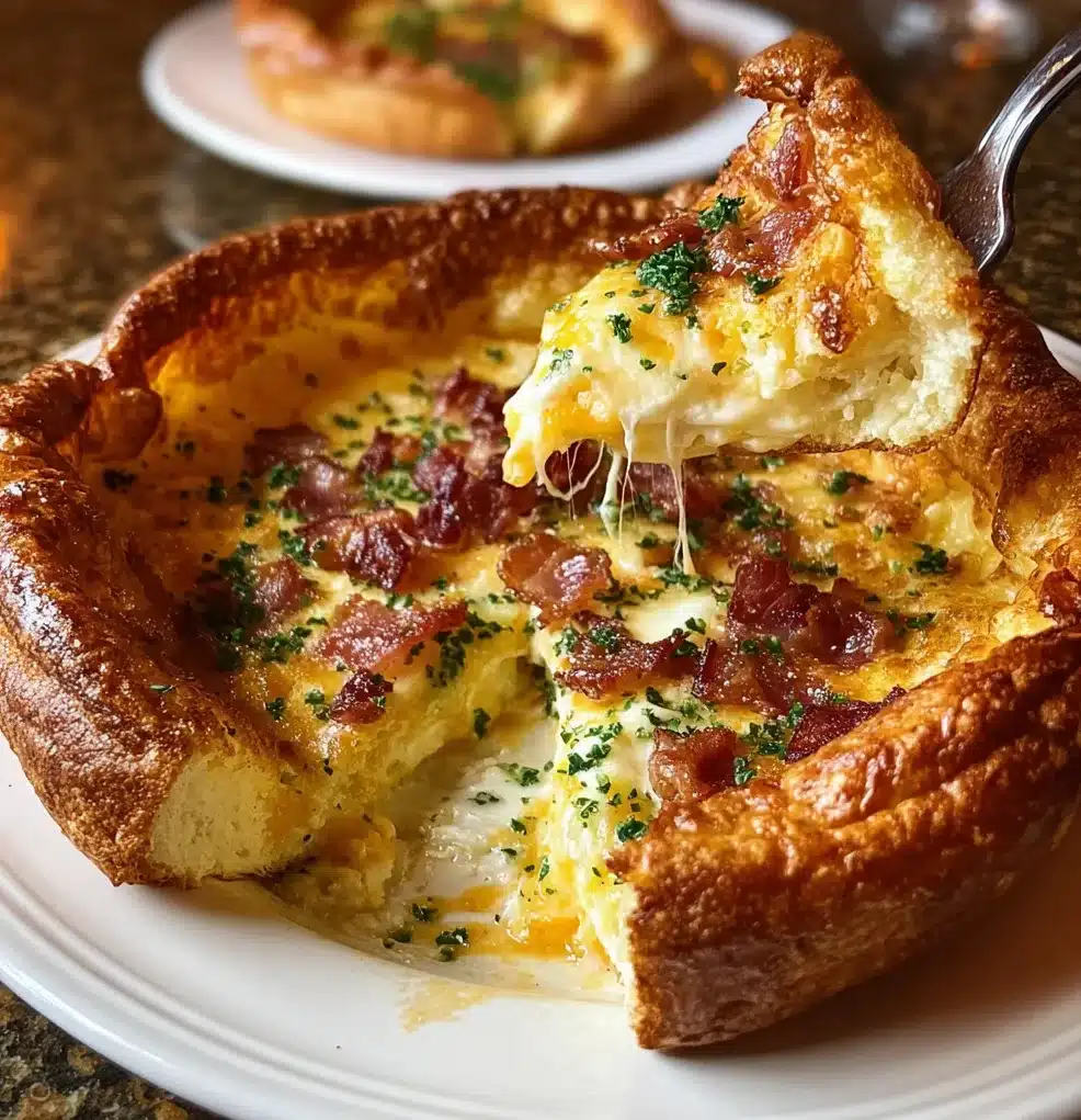 Cheddar Bacon Dutch Baby