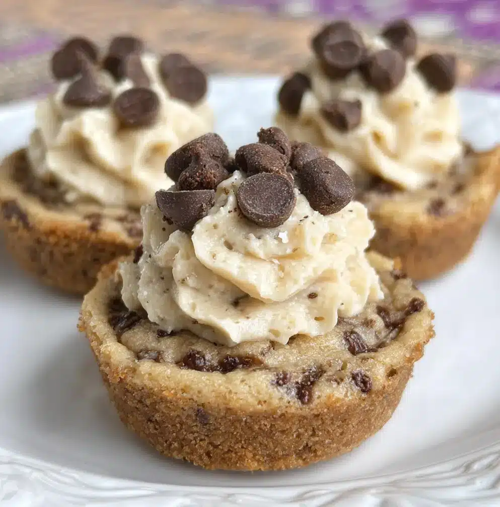 Chocolate Chip Cookie Cups with Cookie Dough Frosting1