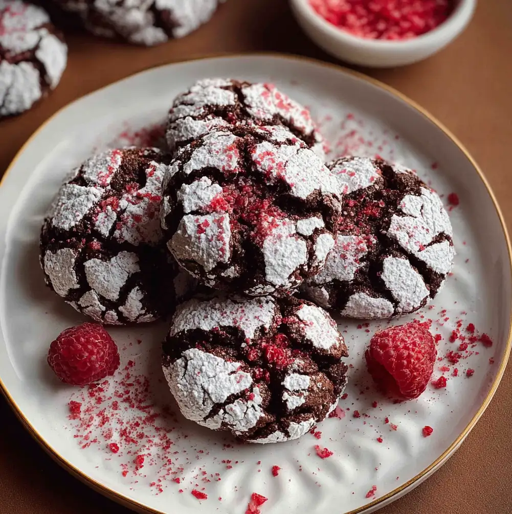 Chocolate Raspberry Crinkles