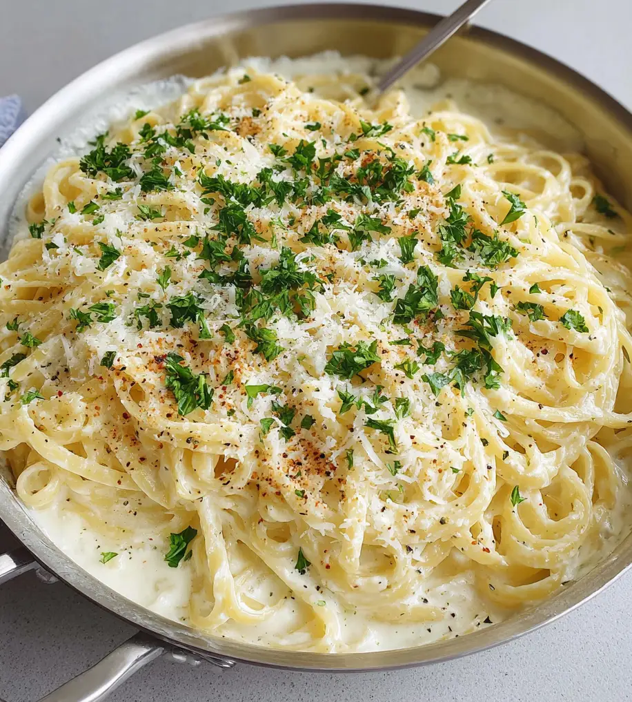 Cottage Cheese Alfredo Pasta