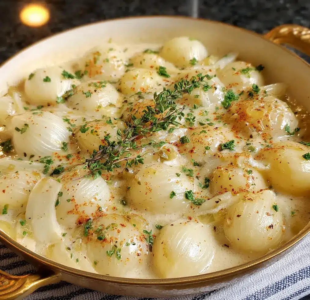 Creamed onions