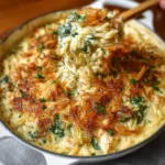 Creamy Spinach Chicken Orzo Bake 1
