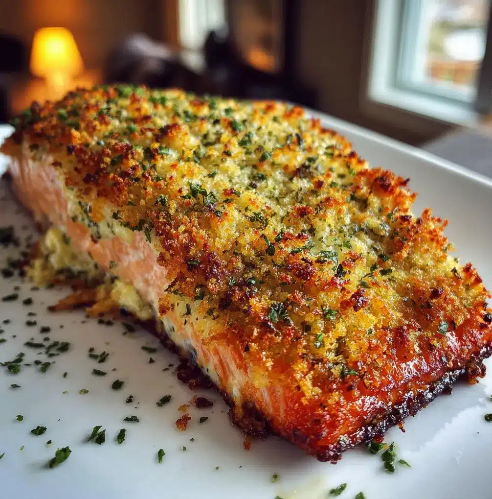 Crispy Parmesan Crusted Baked Salmon 1