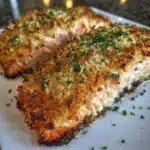 Crispy Parmesan Crusted Baked Salmon