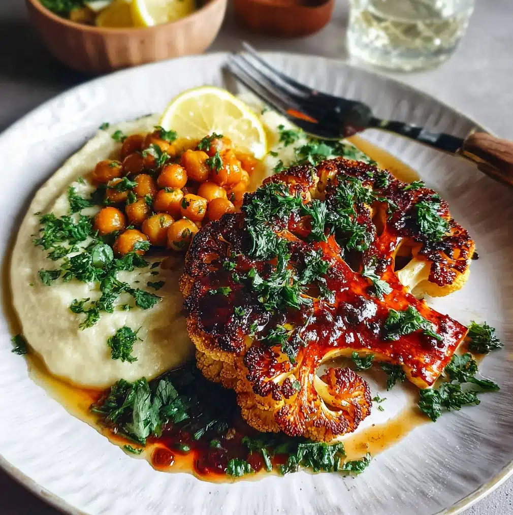 Harissa Spiced Cauliflower Steaks