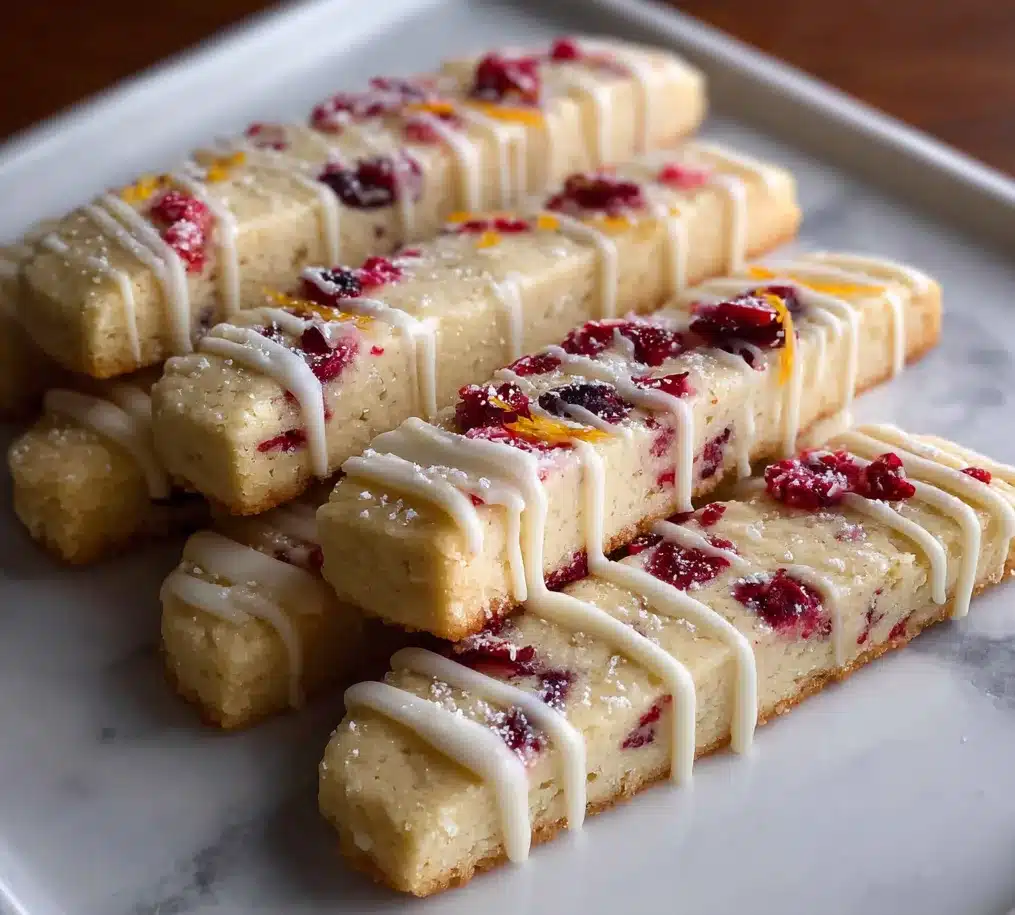 Orange Cranberry Shortbread Cookies