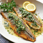 Pan Fried Sea Bass with Lemon Garlic Herb Sauce1 e1763166151804