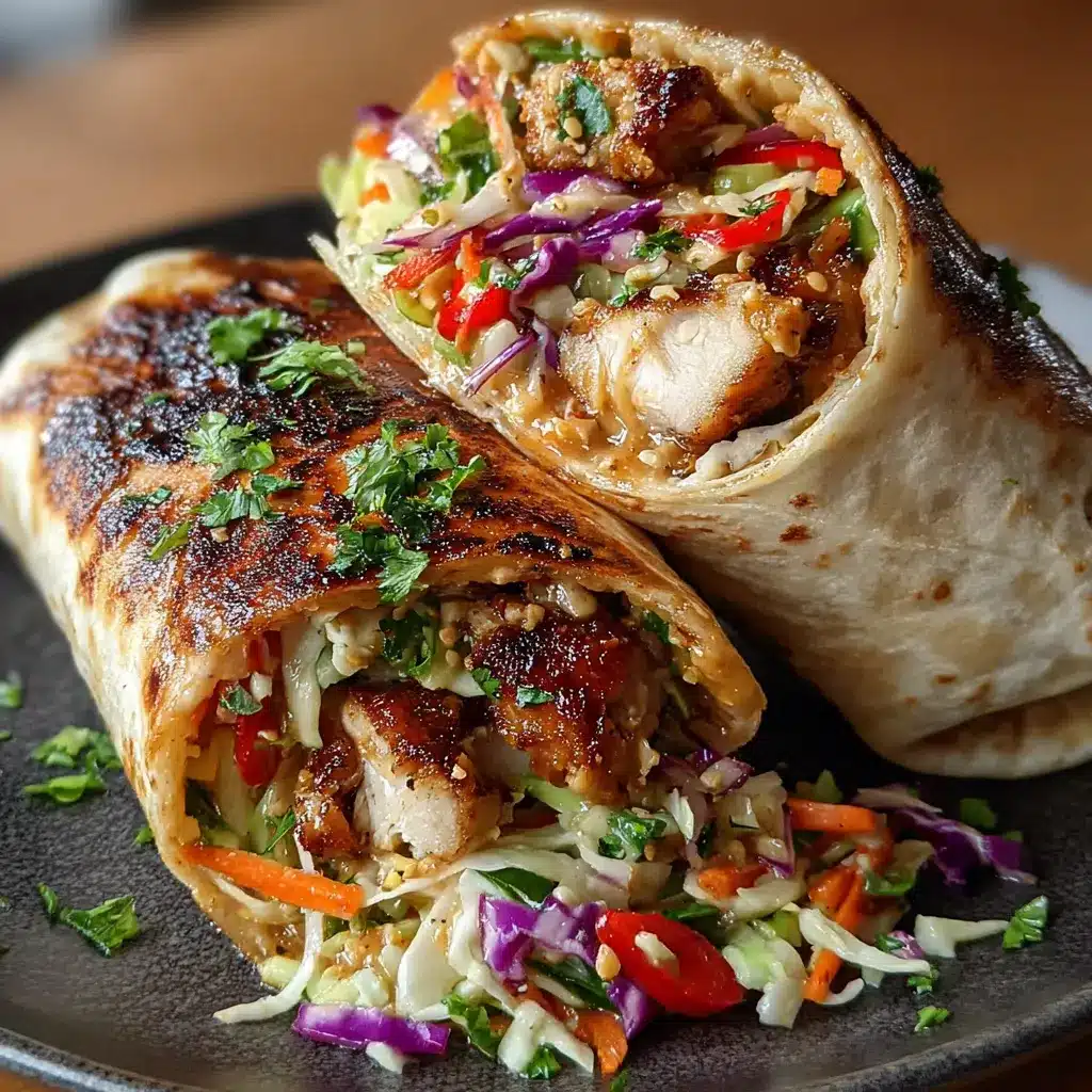 Thai Chicken Wraps with Crunchy Asian Slaw1