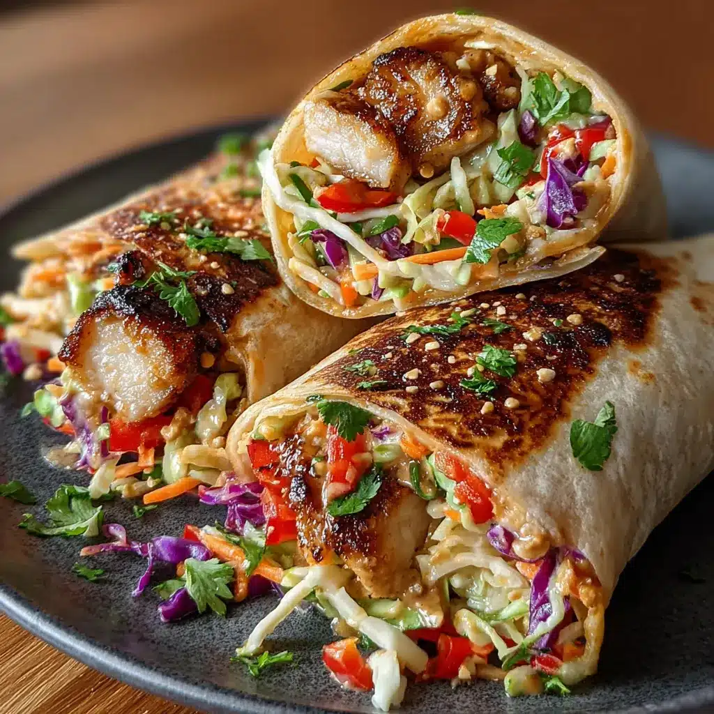 Thai Chicken Wraps with Crunchy Asian