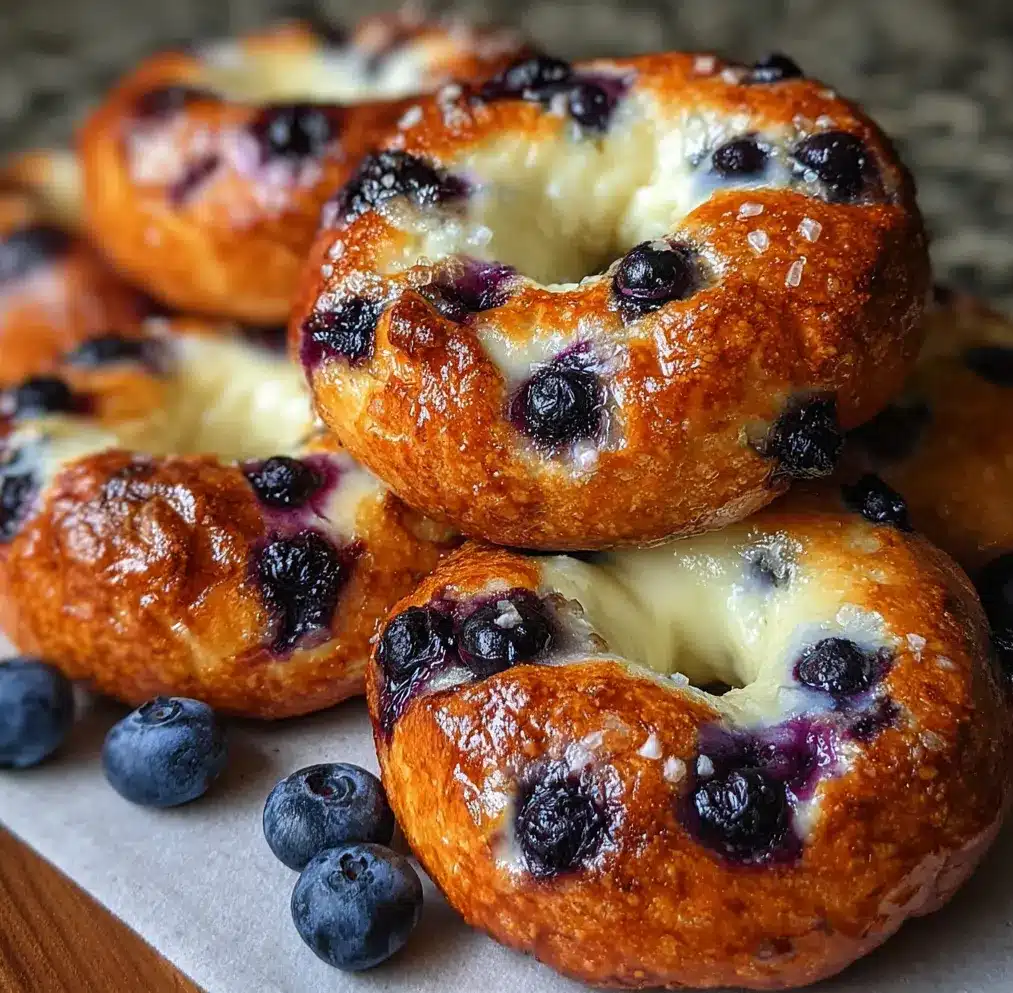 4 Ingredient Blueberry Bagels 1