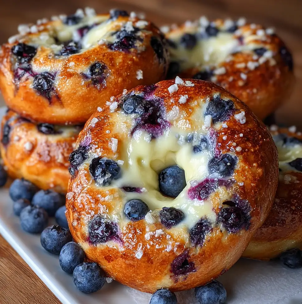 4 Ingredient Blueberry Bagels