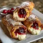 Air Fryer Cherry Cheesecake Egg Rolls