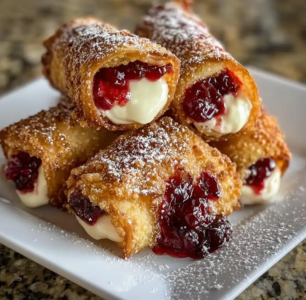 Air Fryer Cherry Cheesecake Egg Rolls 2