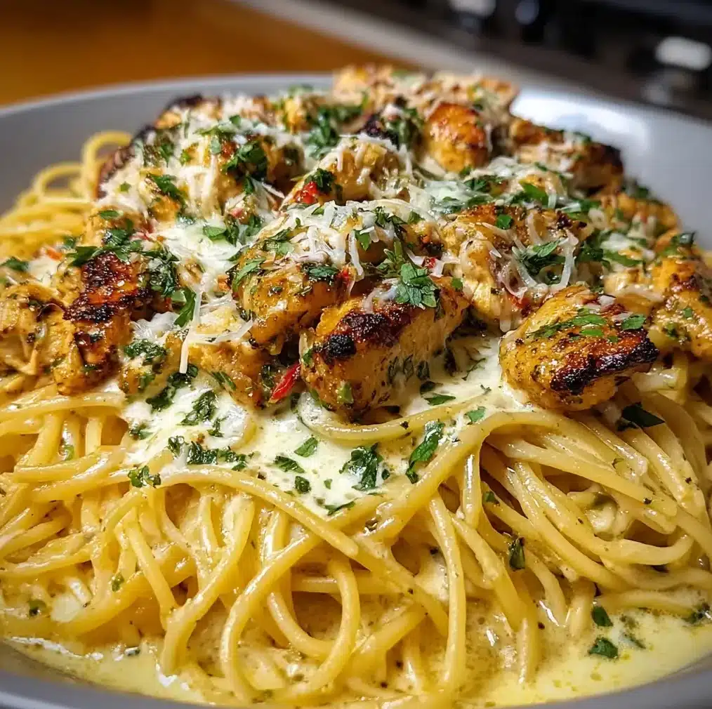 Cajun Chicken Spaghetti with Garlic Mozzarella Sauce e1764727507116
