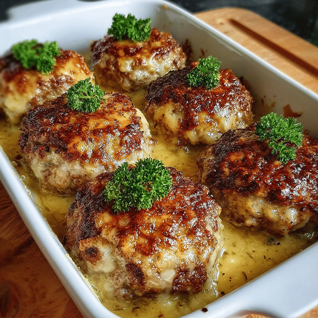 Cheesy Baked Meat Patties