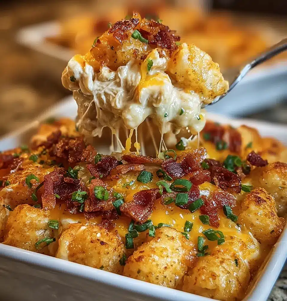 Chicken Bacon Ranch Tater Tot Casserole 1