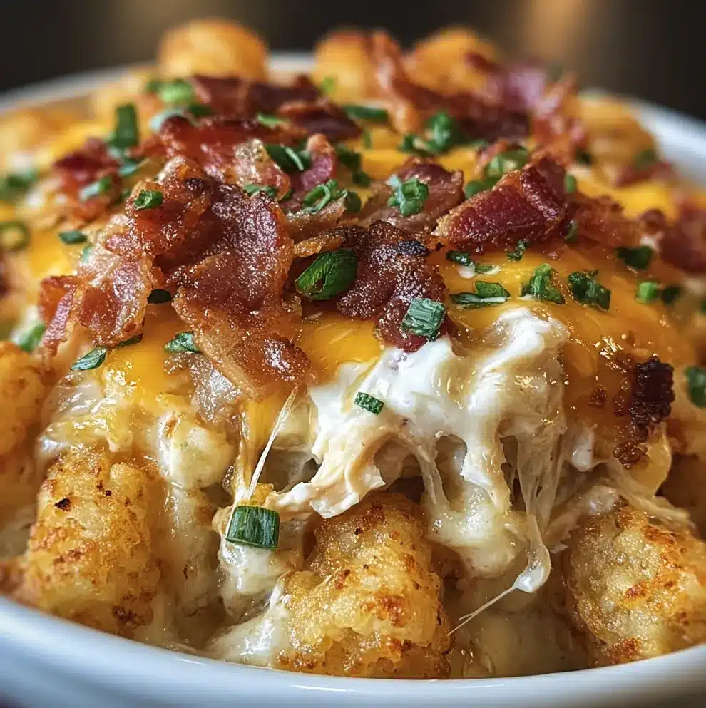 Chicken Bacon Ranch Tater Tot Casserole 4 Chicken Bacon Ranch Tater Tot Casserole