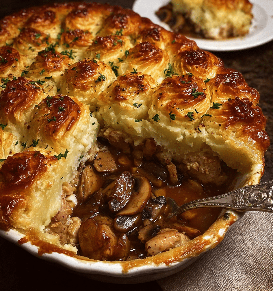 Chicken Mushroom Pie with Duchess Potato 6 Chicken Mushroom Pie 2 e1765767466216