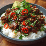 Crispy Chilli Beef Rice e1766372382321