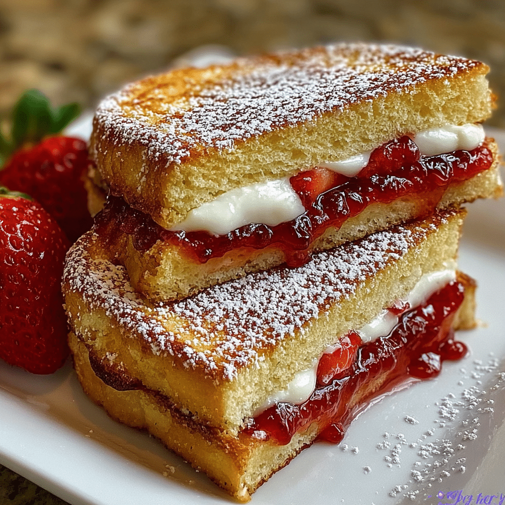Fried Strawberry Cheesecake Sandwiches