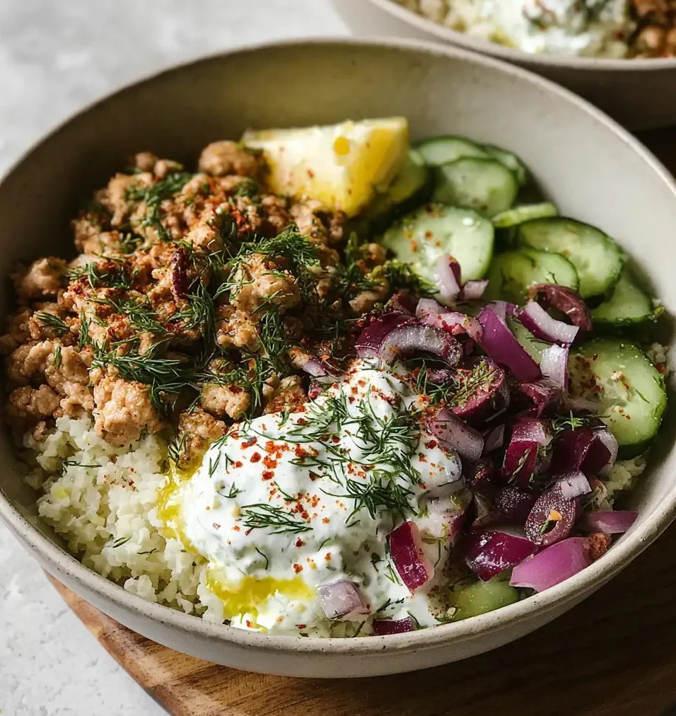 Greek Ground Chicken Bowls 4 Greek Ground Chicken Bowls e1764897950148