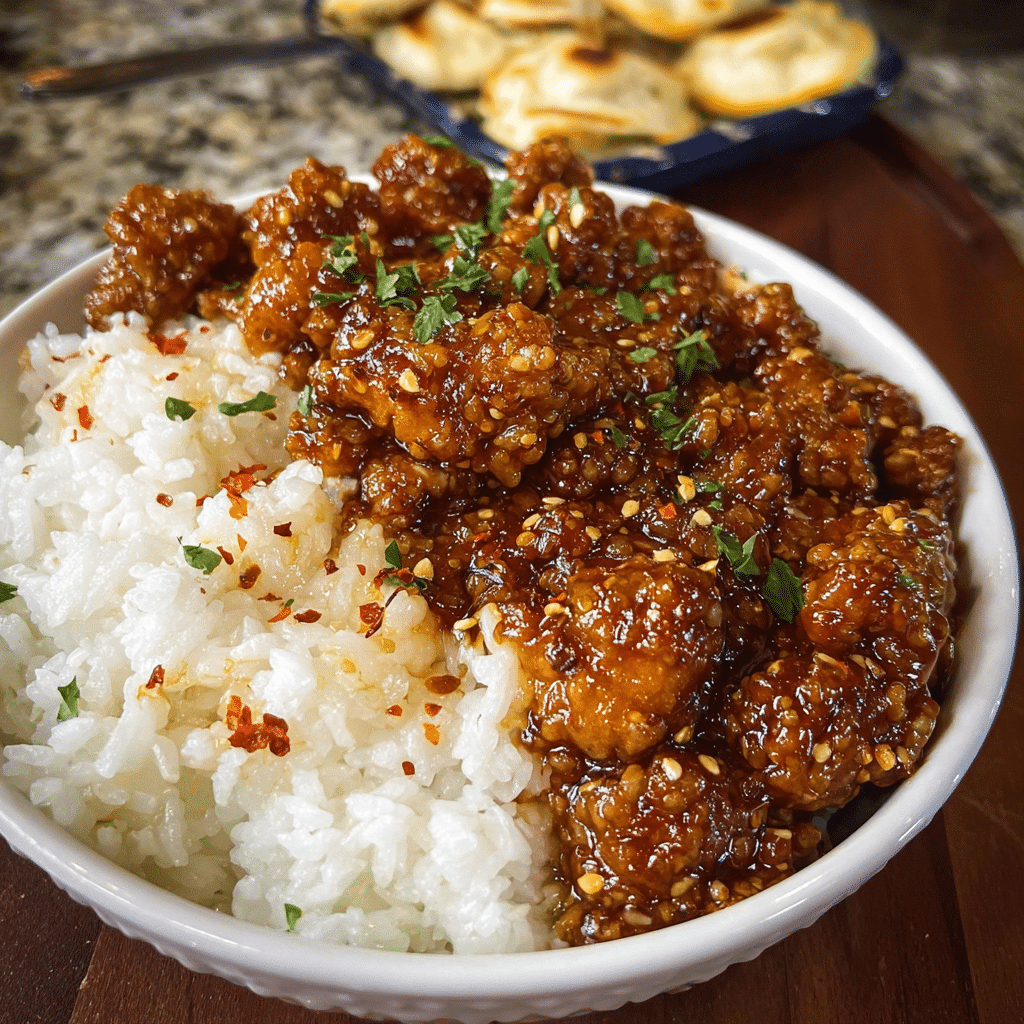 Ground General Tsos Chicken