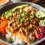 Ground Turkey Rice Bowls with Bang Bang Sauce 1