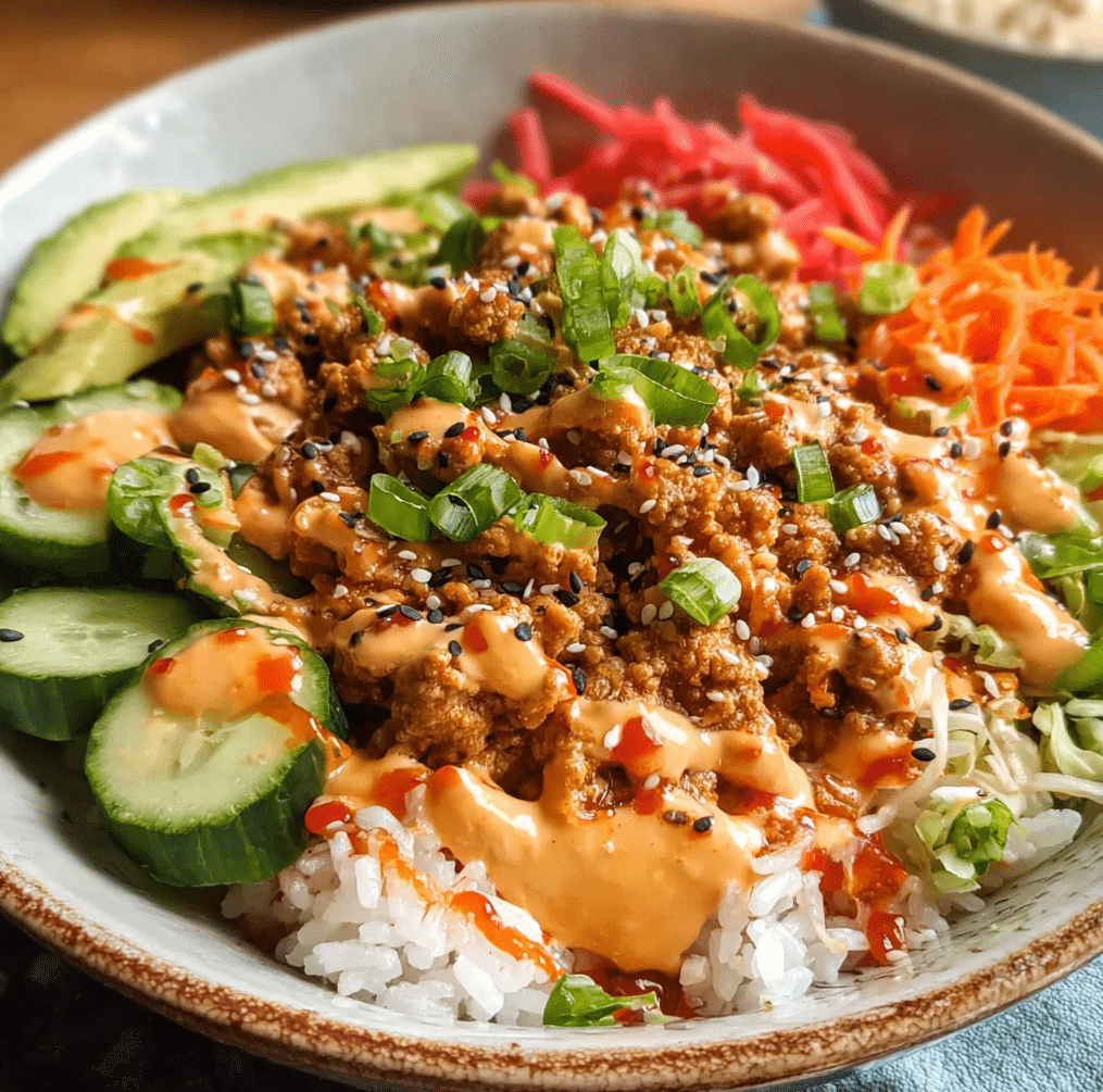 Ground Turkey Rice Bowls with Bang Bang Sauce 4 Ground Turkey Rice Bowls with Bang Bang Sauce e1766376534868