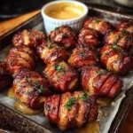 Mustard Hasselback Kielbasa Bites recipe e1764896992316