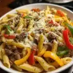 Philly Cheesesteak Pasta 1