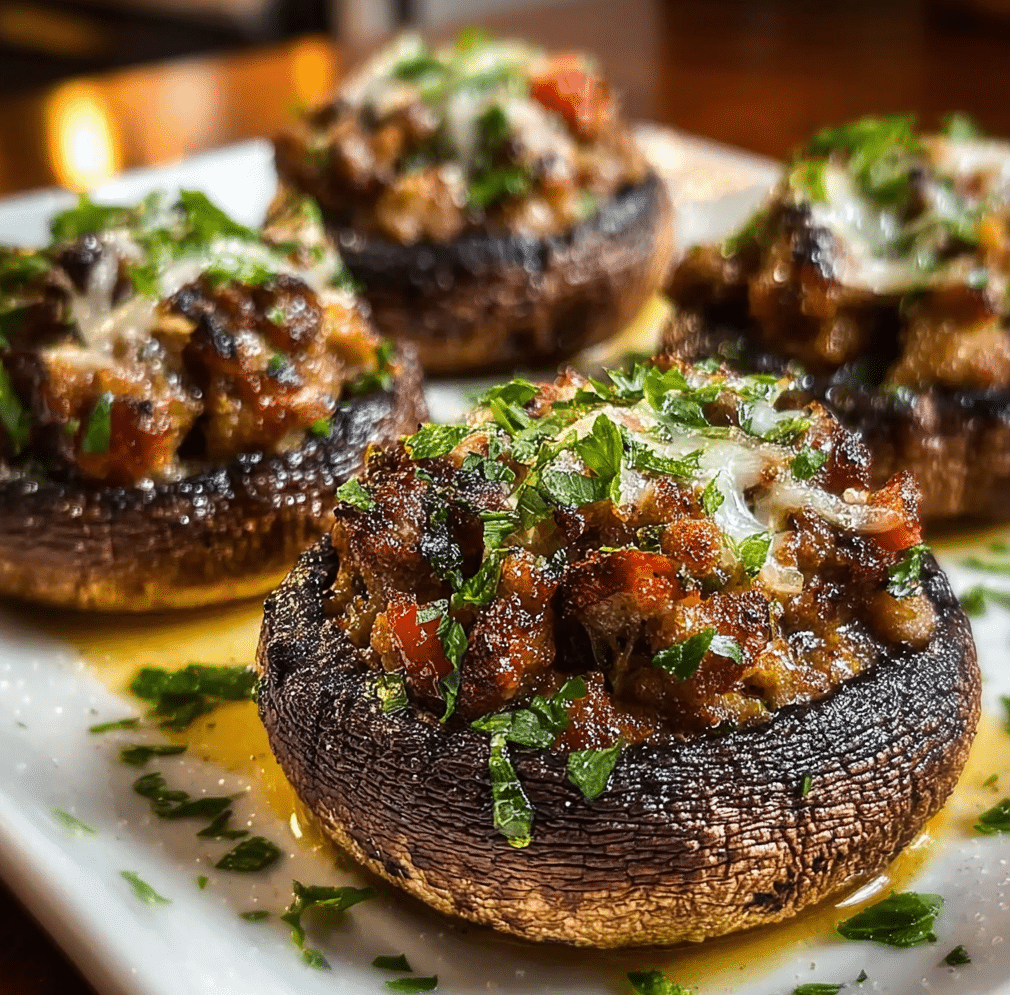 Sausage Stuffed Portobello Mushrooms 1 e1765763134603