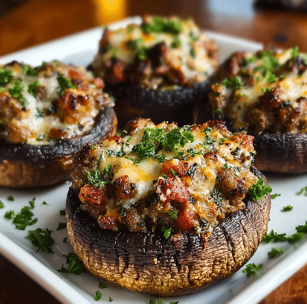 Sausage Stuffed Portobello Mushrooms e1765763116732