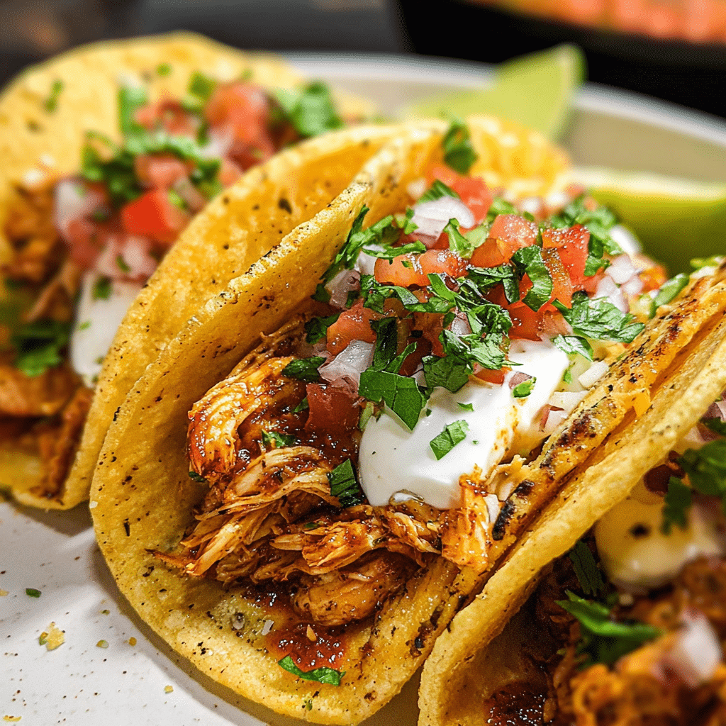 Shredded Chicken Tacos forklio