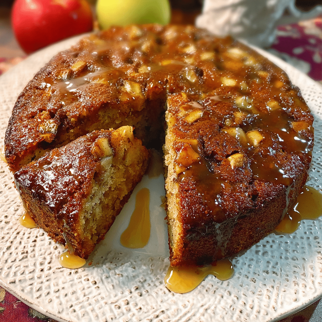 Spiced Apple Cake with Cider Honey Glaze 1