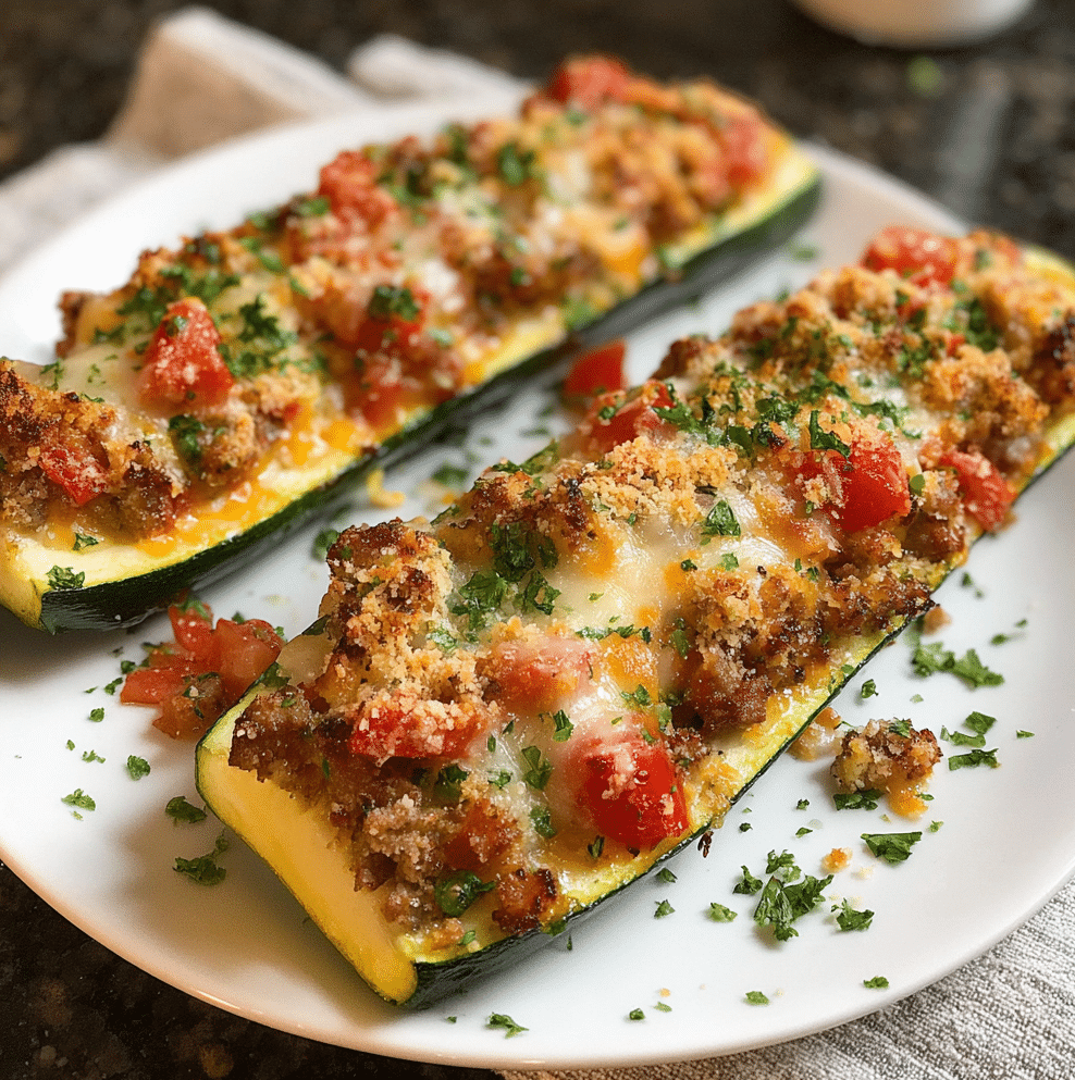 Stuffed Zucchini Boats 4 Stuffed Zucchini Boats e1765933411221