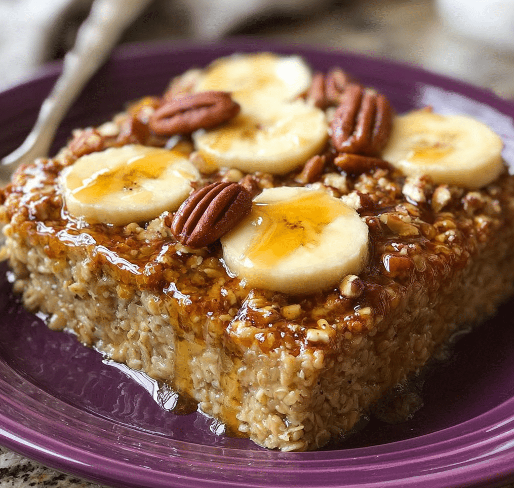 Banana Pecan Baked Oatmeal 1