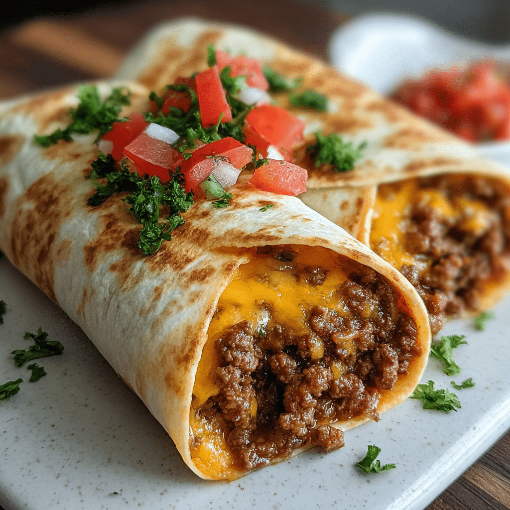 Cheesy Beef Fiesta Wraps 4 Cheesy Beef Fiesta Wraps 1