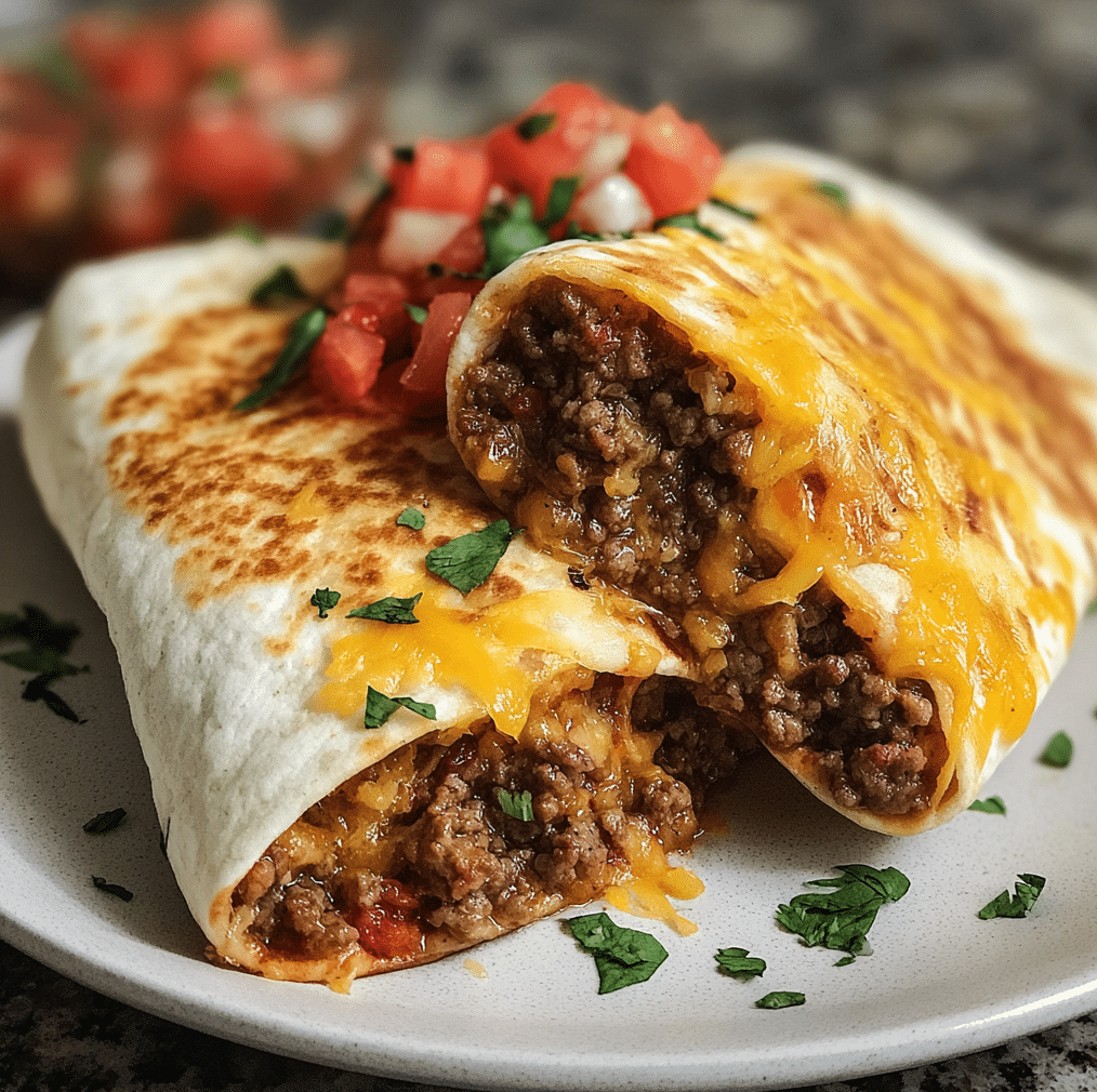 Cheesy Beef Fiesta Wraps e1767922334754