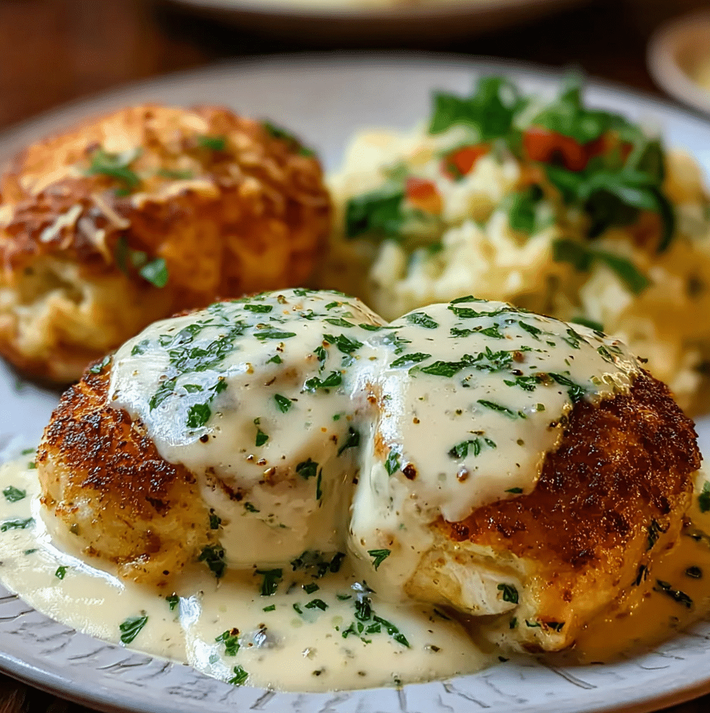 Chicken Pillows with Creamy Parmesan Sauce 1 e1768782621248