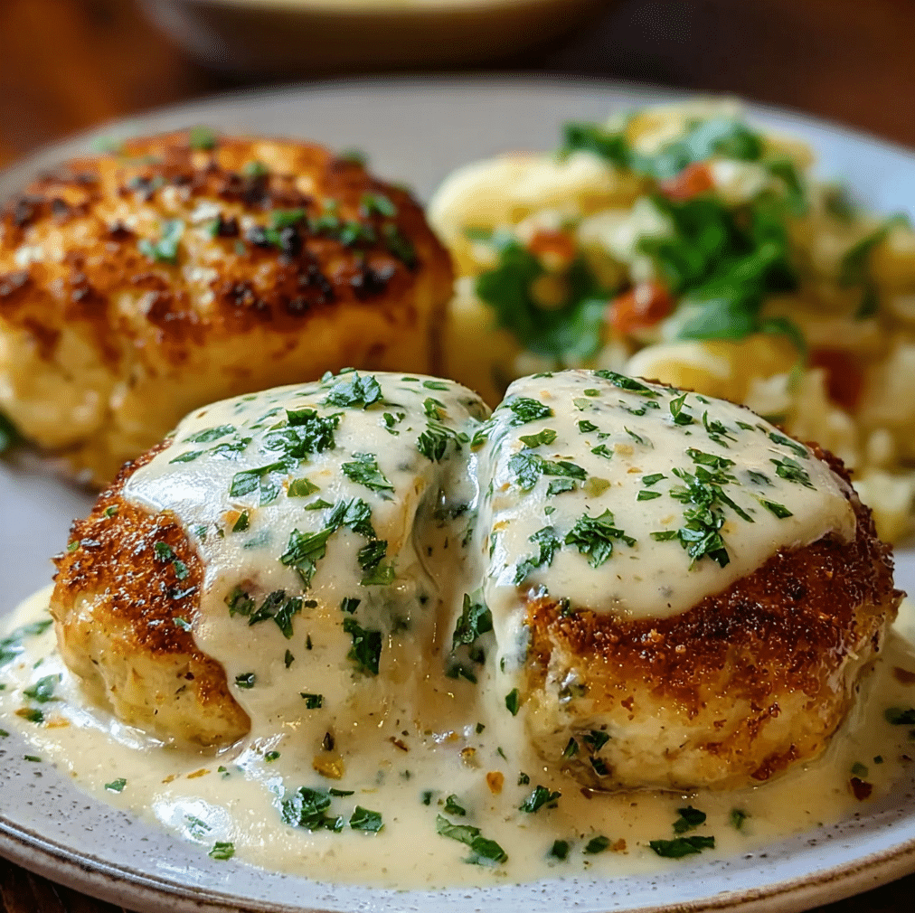 Chicken Pillows with Creamy Parmesan Sauce 4 Chicken Pillows with Creamy Parmesan Sauce e1768782705112