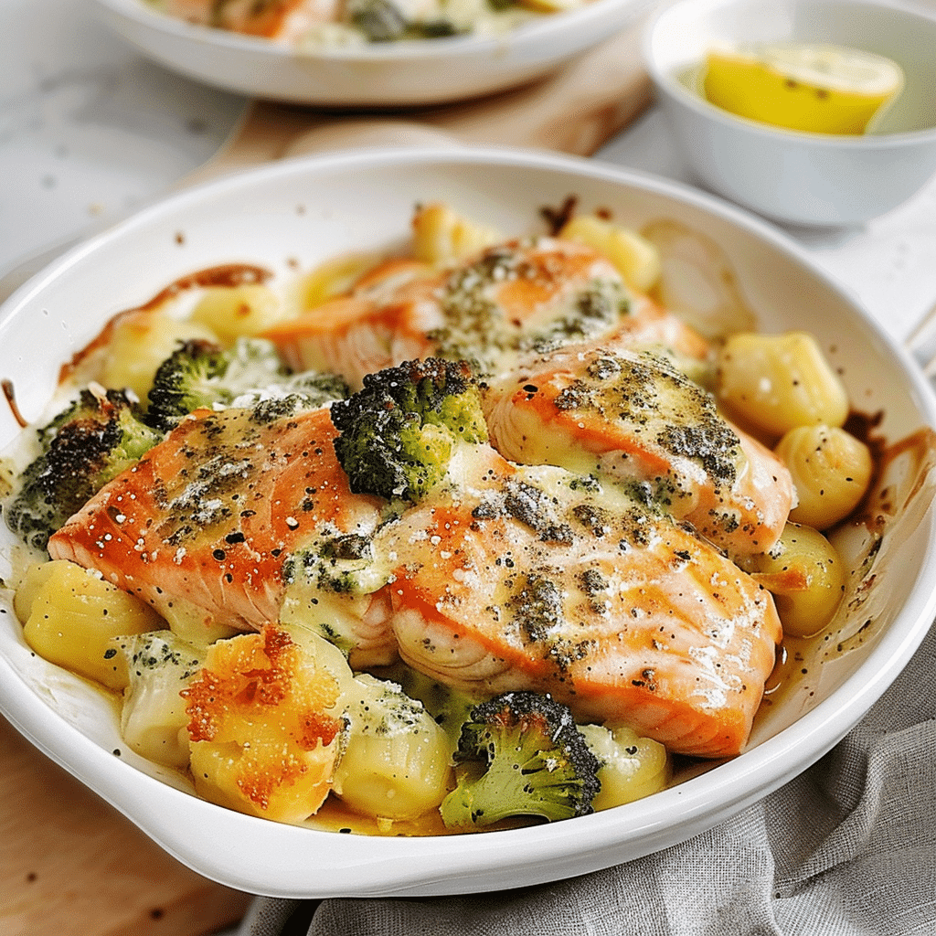 Baked Salmon Gnocchi