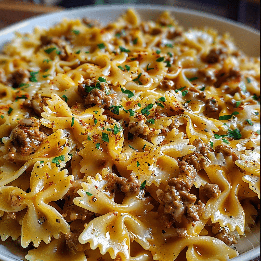 Cajun Cream Cheese Alfredo Bowties 1