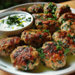 Chicken Kofta with Garlic Yogurt Sauce