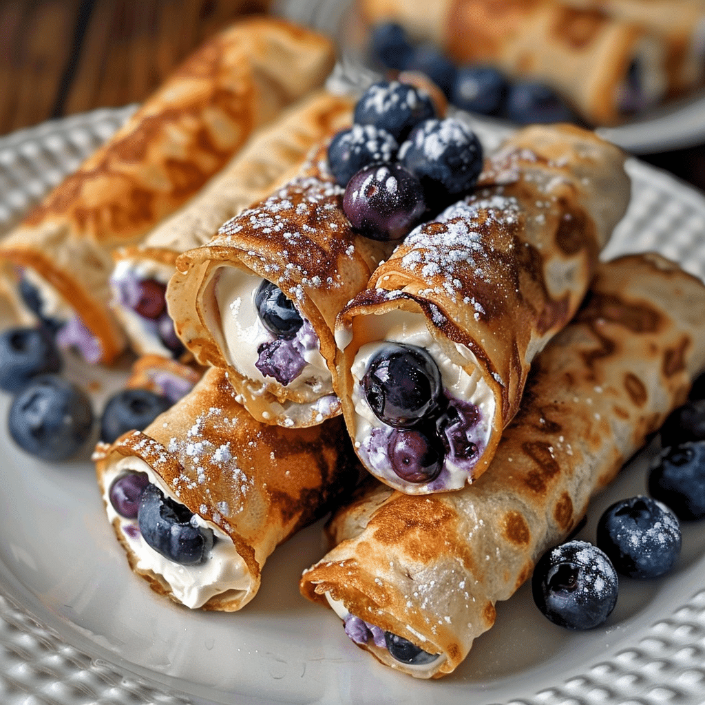 Crispy Keto Blueberry Cream Cheese Roll-Ups 4 Crispy Keto Blueberry Cream Cheese Roll Ups