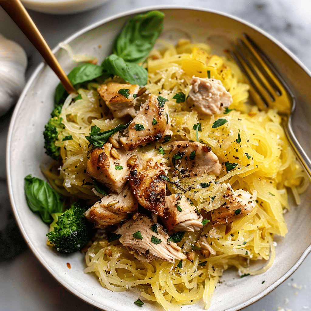 Chicken Alfredo Spaghetti Squash Bake 4 Dairy Free Spaghetti Squash Chicken Alfredo